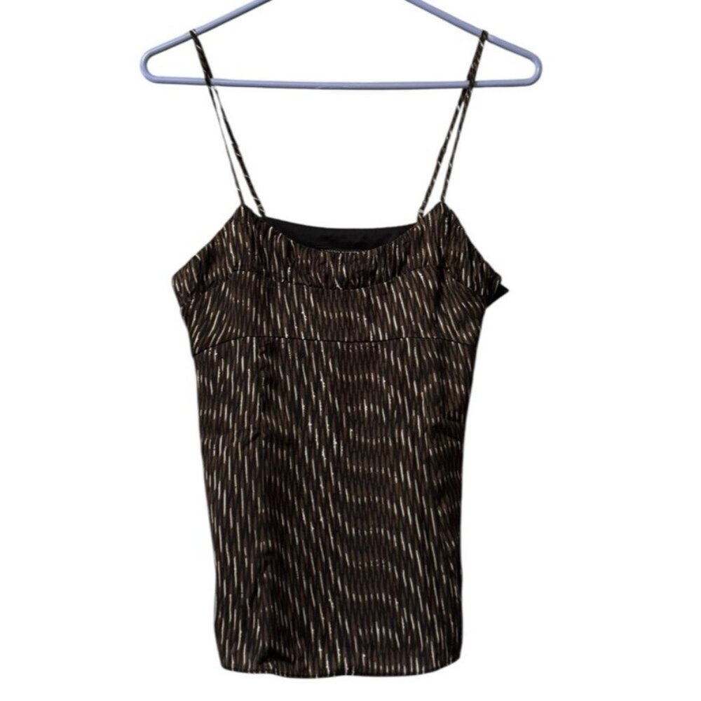 Banana Republic Polyester Size 4 Tank Top Lightweight Brown Spagetti Straps NWT